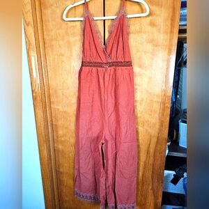 Billabong Jumpsuit In Rust Orange Size Medium